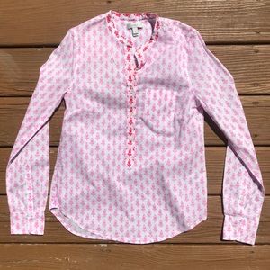 J Crew Pink & Red Floral Print Tunic Size 0